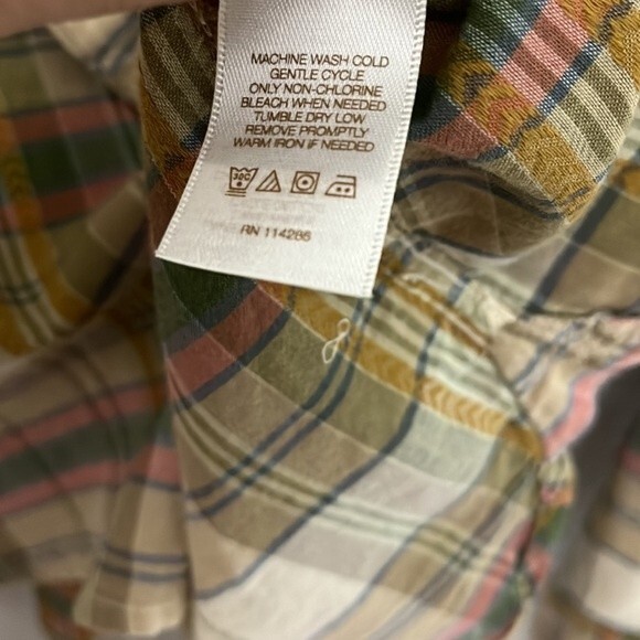 Frye Button Shirt Mens Sz Large Dessert Plaid Aztec Southwest - Picture 7 of 9